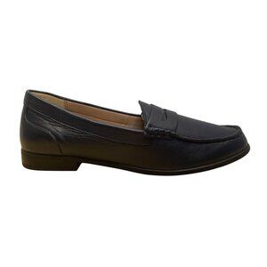 Array Women’s Blue Leather Comfort Slip-On  Flat Loafers Size 8M